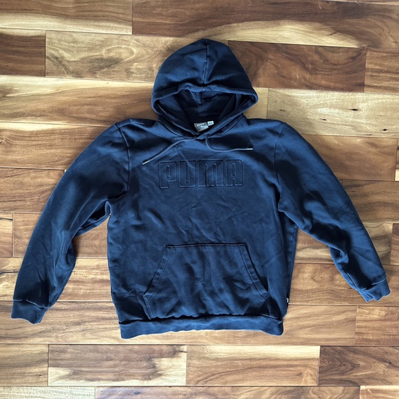 Puma Black Sweatshirt Hoodie size Large - Picture 1 of 4